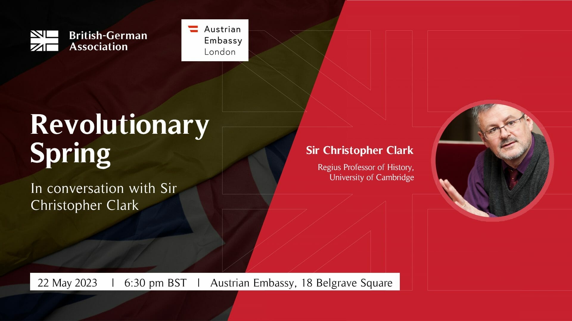 Event banner - In conversation with Sir Christopher Clark